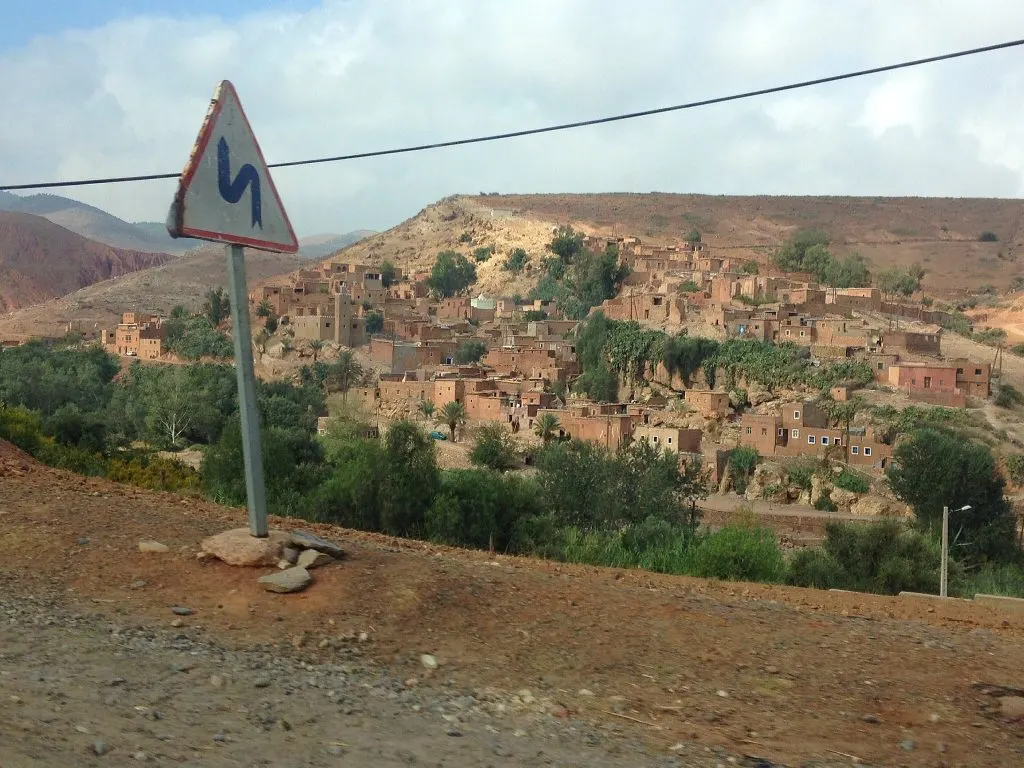 view from the window road to imlil