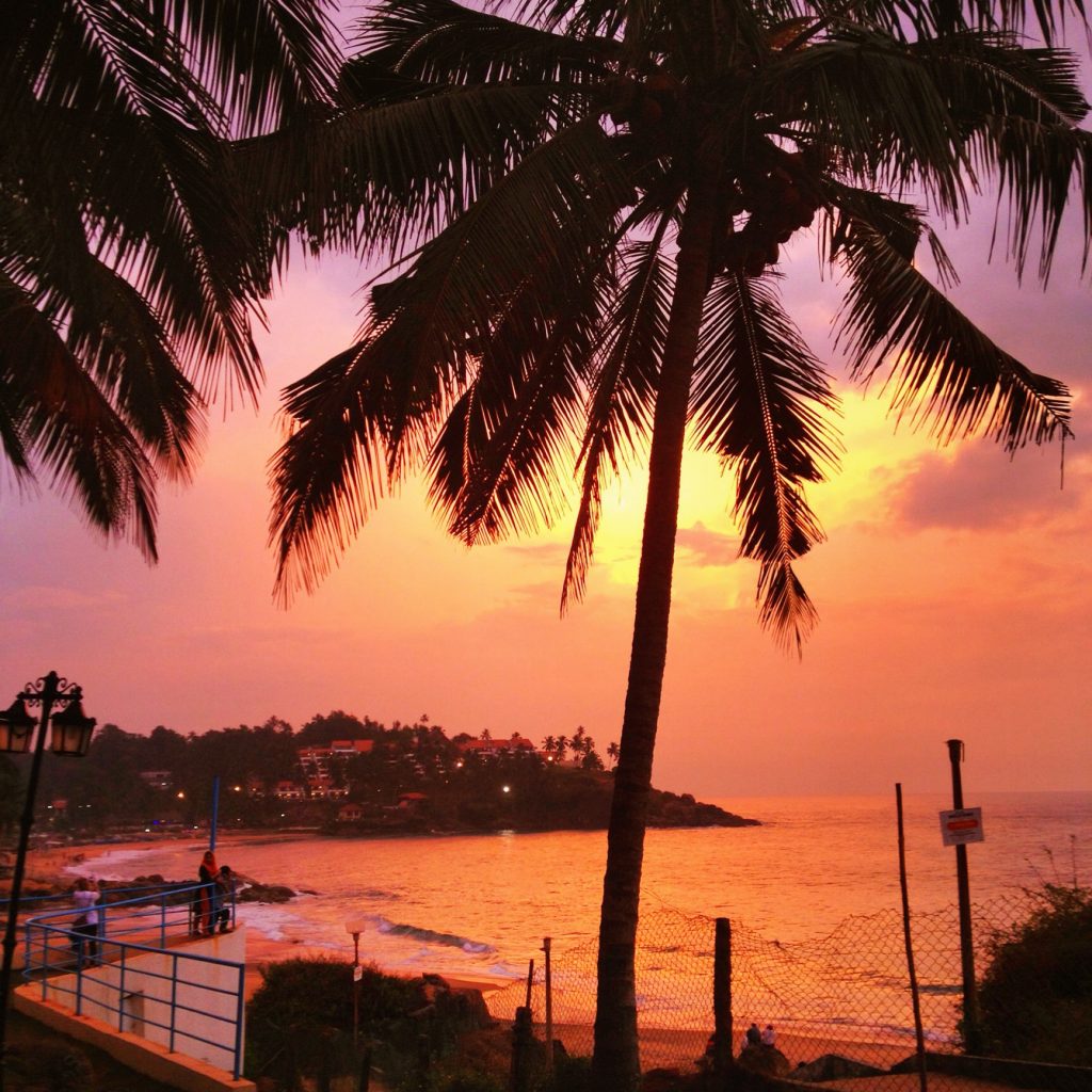 Sunset at Kovalam Beach