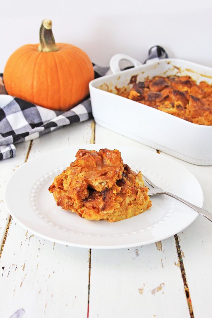 Pumpkin Spice Croissant Bread Pudding
