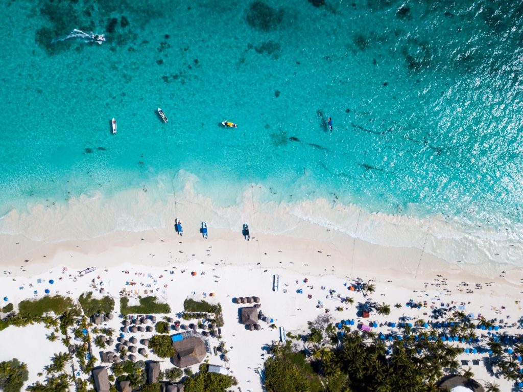 Tulum Beach from above