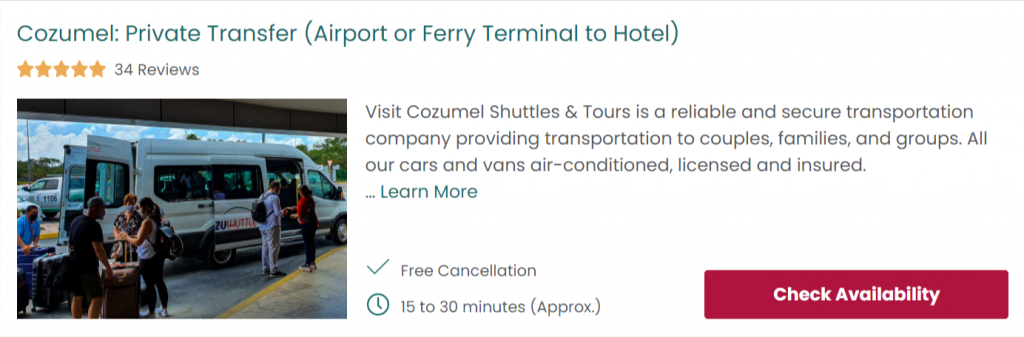 Cozumel: Private Transfer (Airport or Ferry Terminal to Hotel)