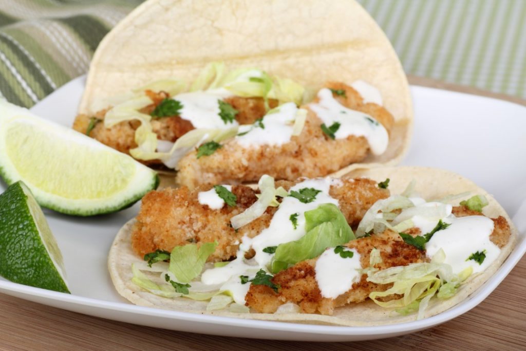 Photo of fish tacos from one of the best restaurants in Cayucos, California.