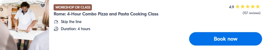 4 Hour Combo Pizza and Pasta Cooking Class
