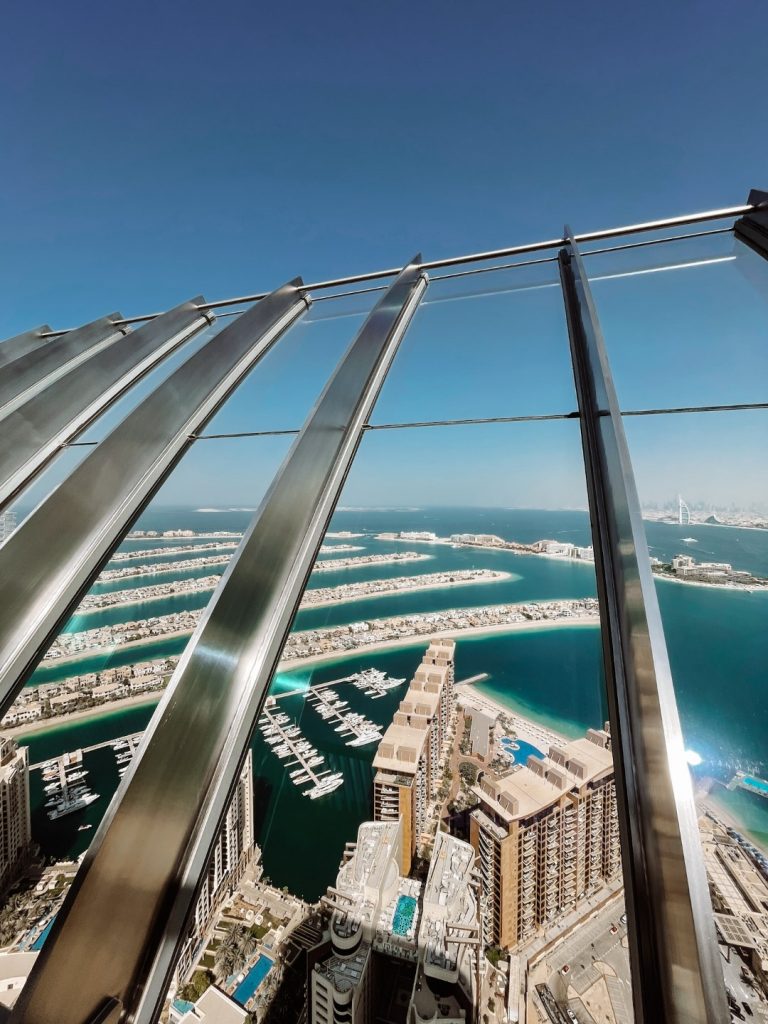 A viewpoint overlooking the Palm Jumeirah island