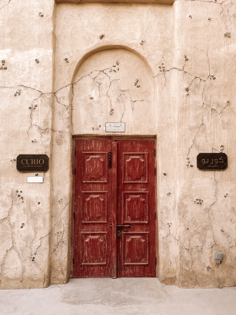 Colorful door at Al Seef, Dubai.