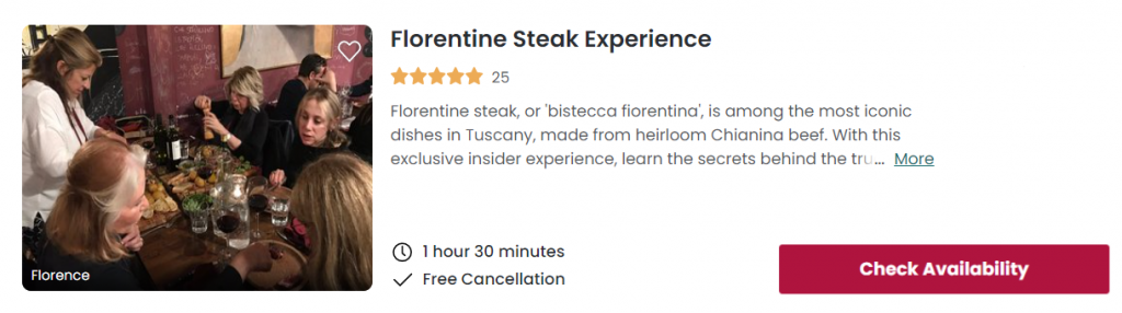 Florentine steak experience
