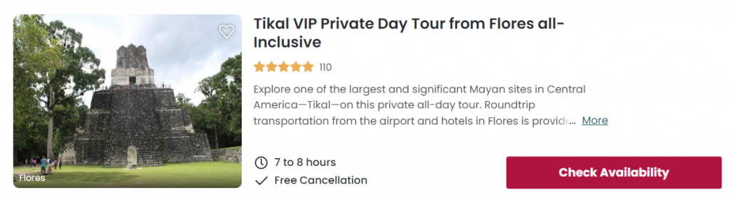 tikal tour price
