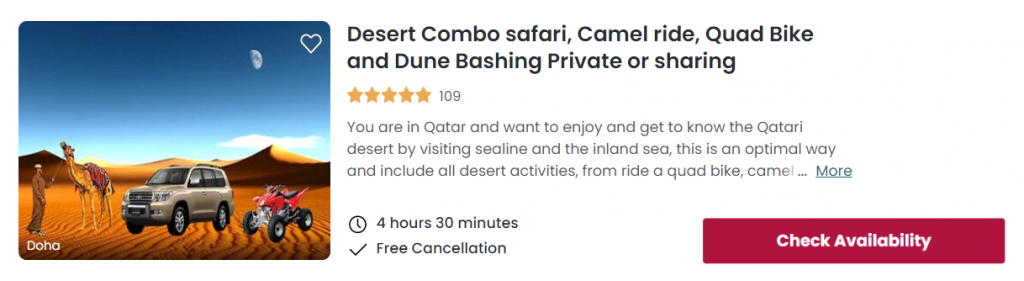 safari desert qatar