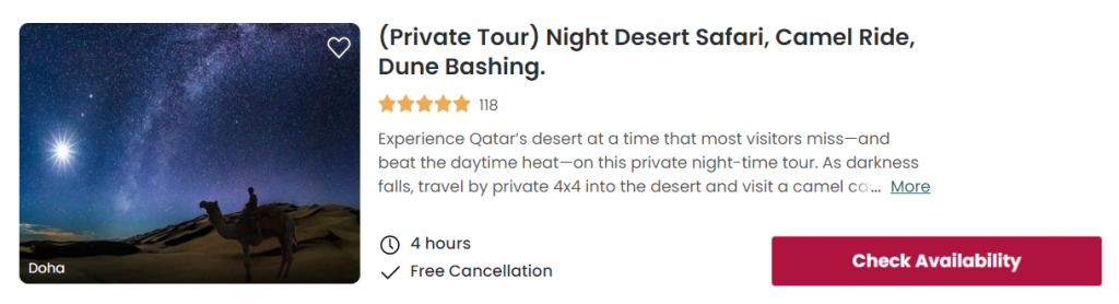desert safari qatar location