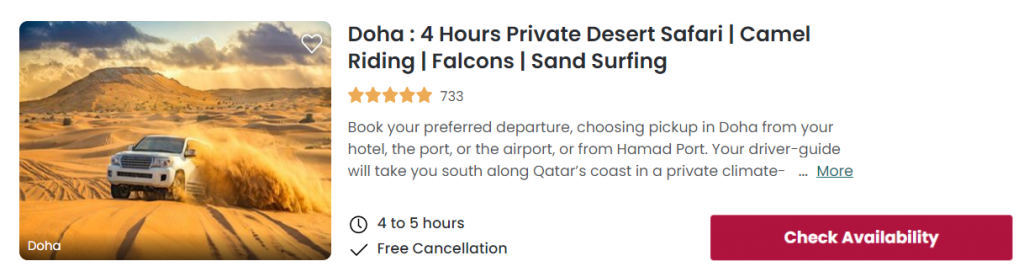 desert safari tour qatar