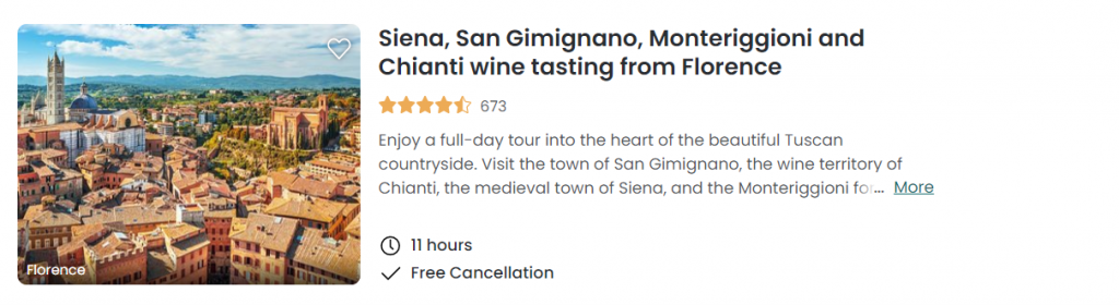 Siena, San Gimignano, Monteriggioni and Chianti Wine Tasting from Florence 