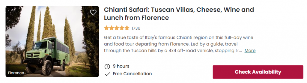Chianti Safari: Tuscan Villas, Cheese, Wine and Lunch from Florence