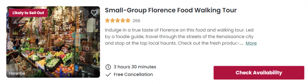 Small Group Florence Food Walking Tour 