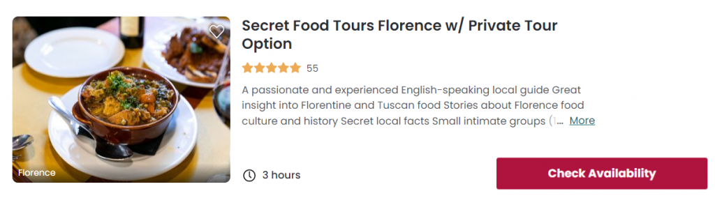 Secret Food Tours Florence with Private Tour Option