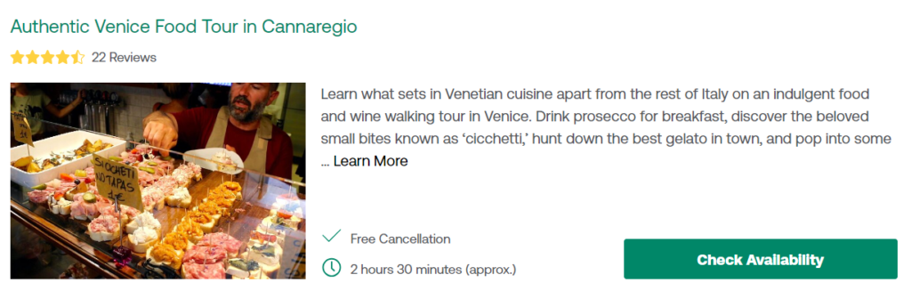 Authentic Venice Food Tour in Cannaregio
