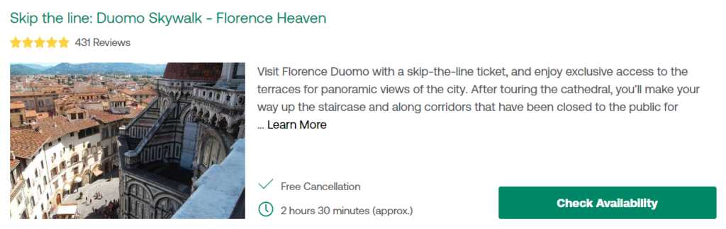 Skip the line: Duomo Skywalk - Florence Heaven