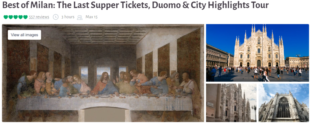 Best of Milan: The Last Supper Tickets, Duomo & City Highlights Tour 