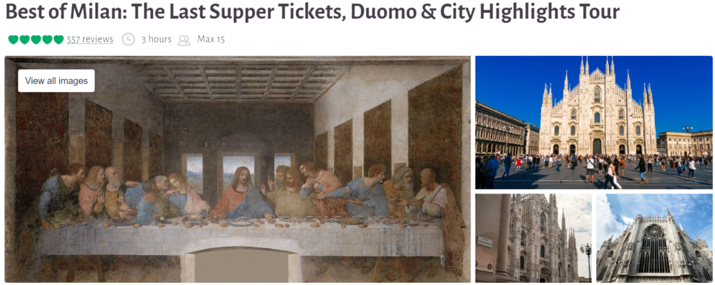 Best of Milan: The Last Supper Tickets, Duomo & City Highlights Tour