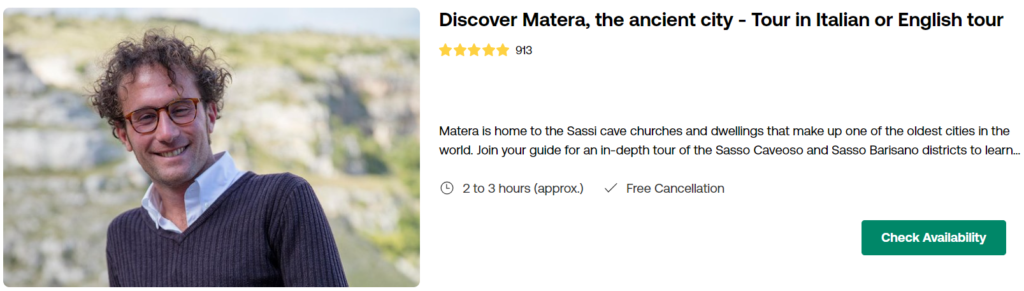 Discover Matera, the ancient city - Tour in Italian or English