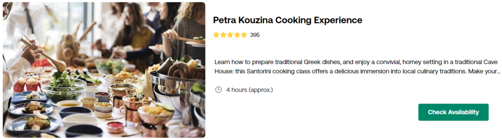 Petra Kouzina Cooking Experience
