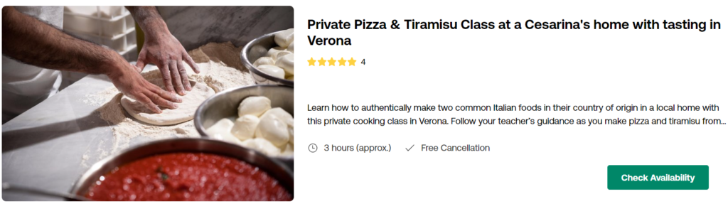 Private Pizza & Tiramisu Class at a Cesarina's home with tasting in Verona