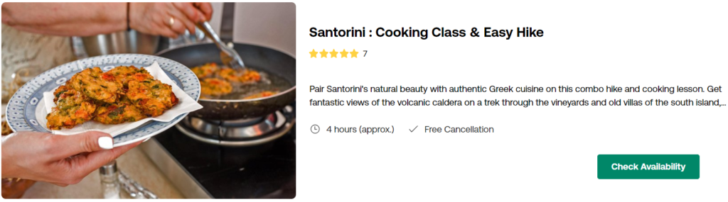 Santorini_ Cooking Class & Easy Hike 