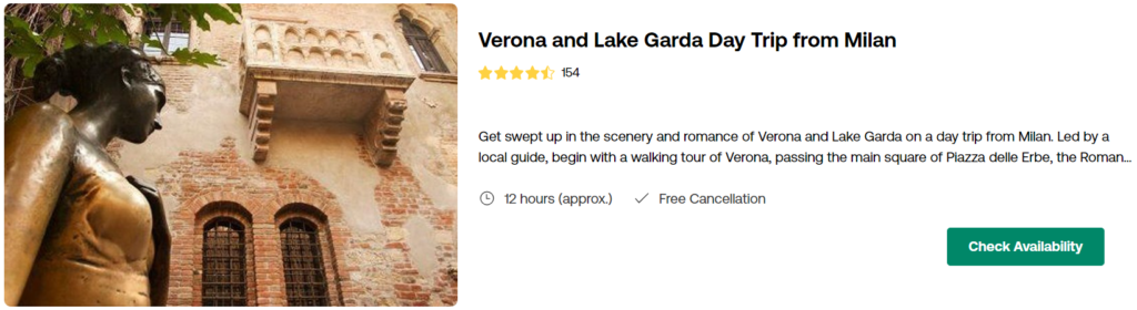 Verona and Lake Garda Day trip from Milan 