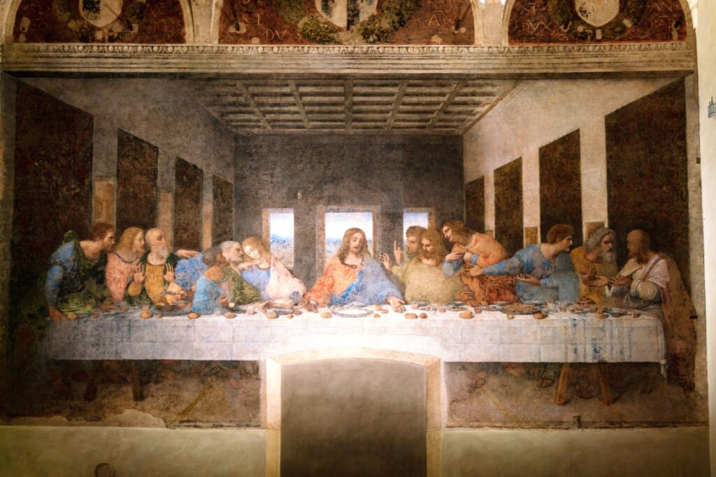 Painting of the Last Supper by Leonardo da Vinci