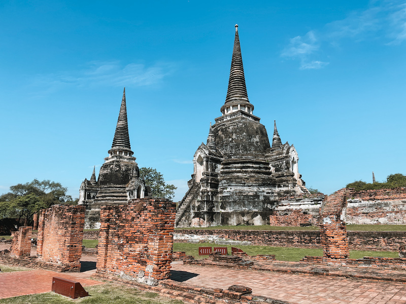 Ancient pagodas in Ayutthaya 