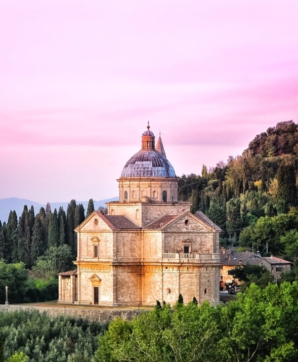 tempio di san biagio against a purple sky