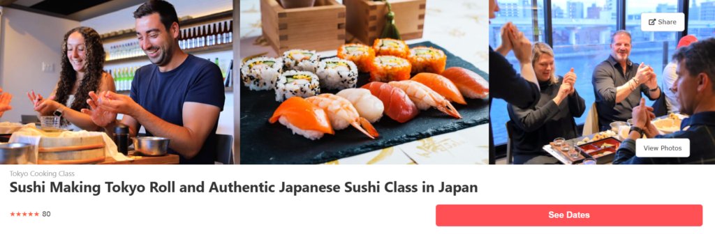 Sushi Making Tokyo Roll and Authentic Japanese Sushi Class in Japan