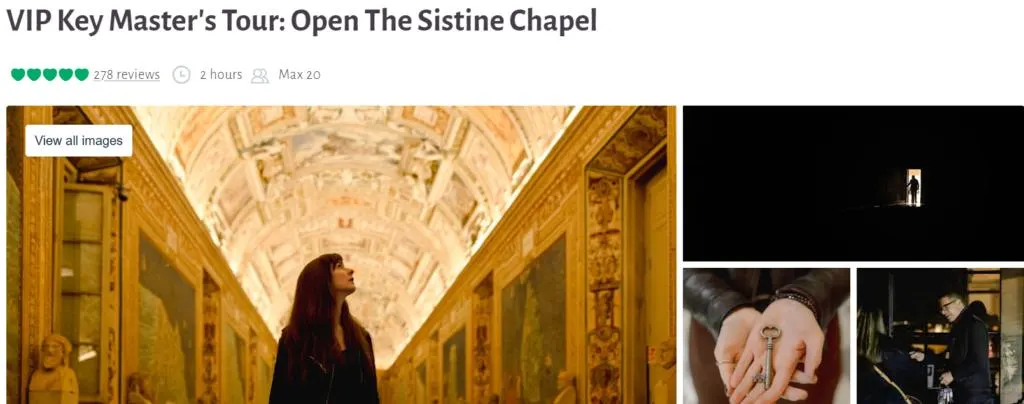 VIP Key Master's Tour Open the Sistine Chapel