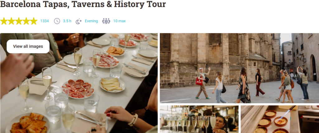 Barcelona Tapas Taverns and History Tour