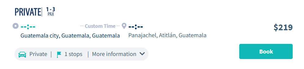 Private Transfer to Panajachel