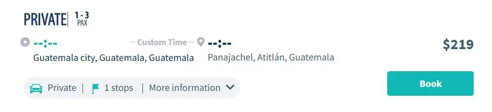 Private Transfer to Panajachel