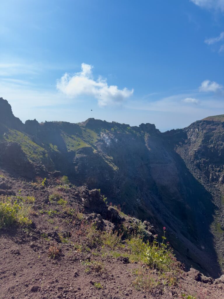 Edge of the Mount Vesuvius crater.